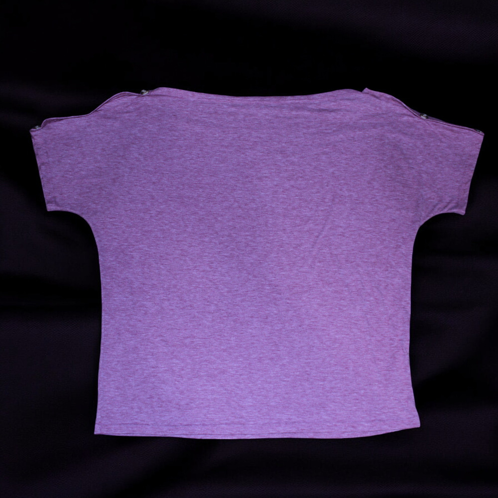 Shirt Boat Neck Short Sleeve Womens 2XL Pink